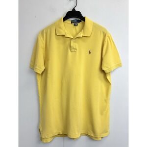 Polo Ralph Lauren Men's XL Classic-Fit Polo‎ Shirt Yellow, Flesh Pony Logo